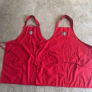 Red Starbucks Aprons